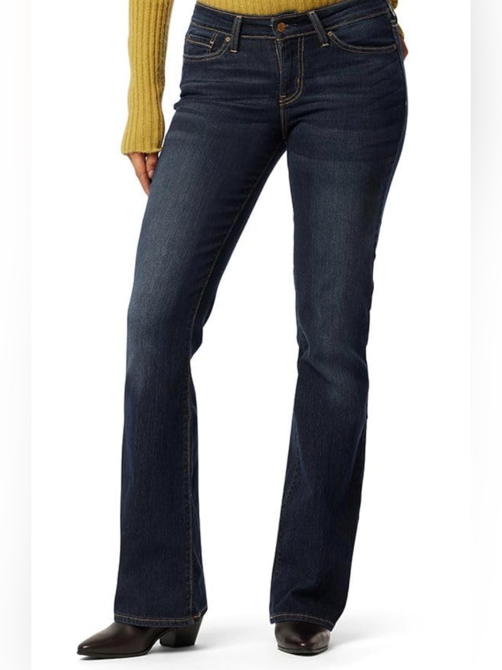 Signature by Levi Strauss Dark Blue Mid-Rise Bootcut Jeans size 27x30